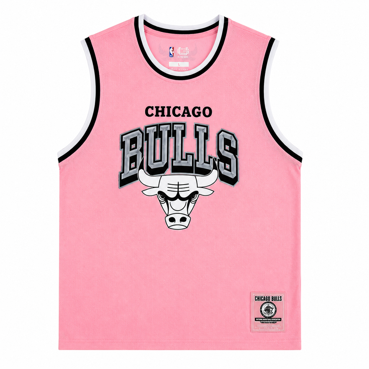 Chicago Bulls Pink Logo Basketball Jersey