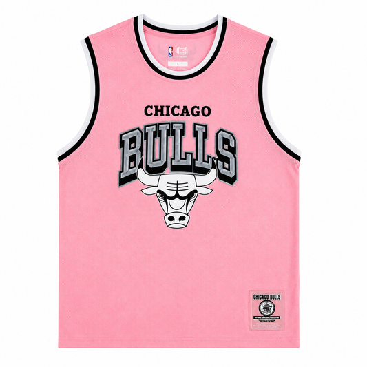 Chicago Bulls Pink Logo Basketball Jersey
