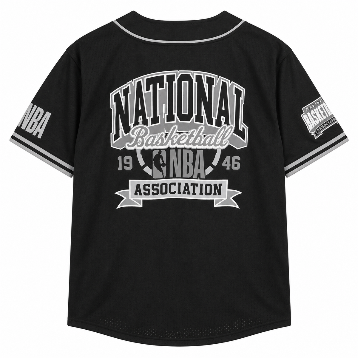NBA National Basketball Association 1946 Black Baseball Jersey